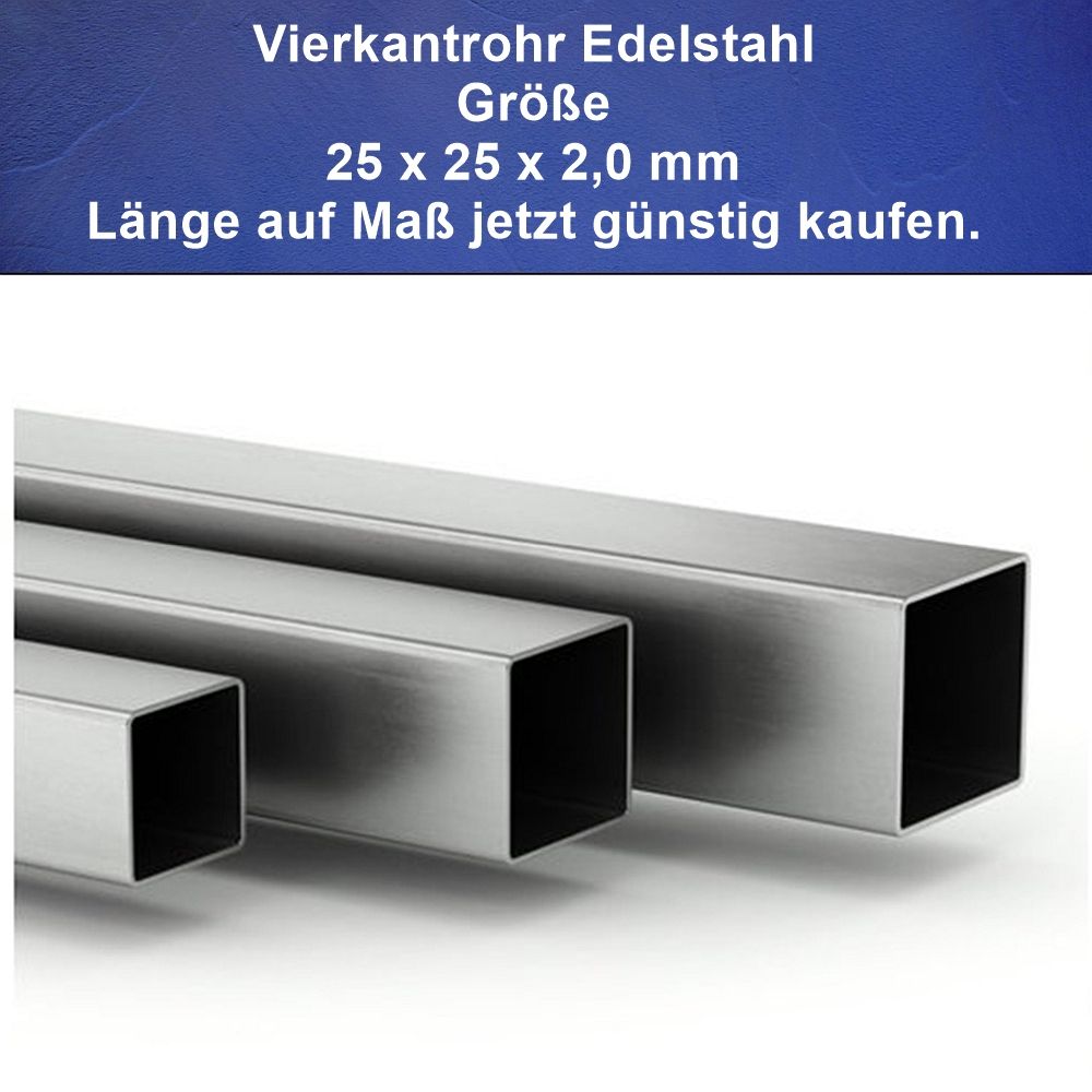 Edelstahlrohr 25x2 x 500 mm (Rohr-Ø x Wandstärke x Länge) V2A